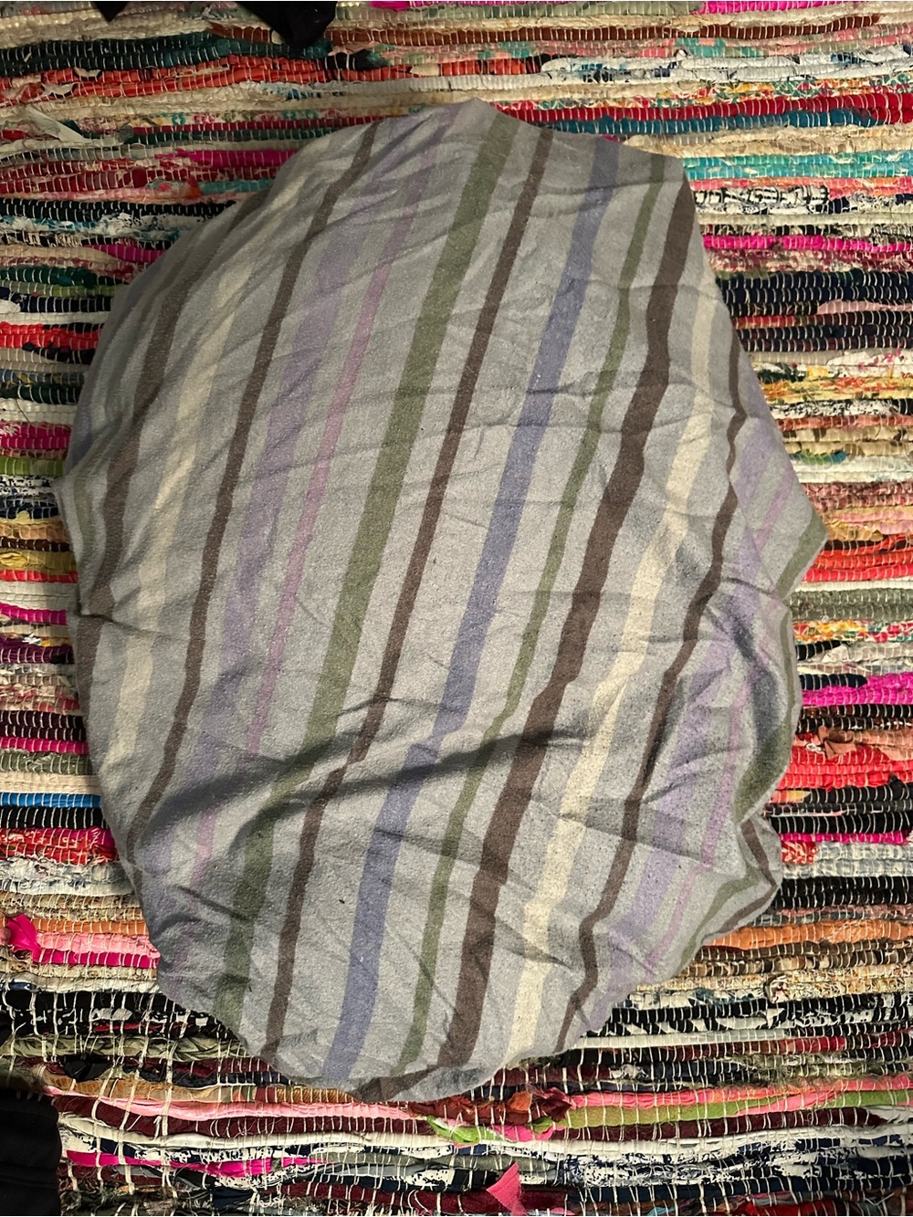 Queen Flannel Striped sheet set in Soft Pastels